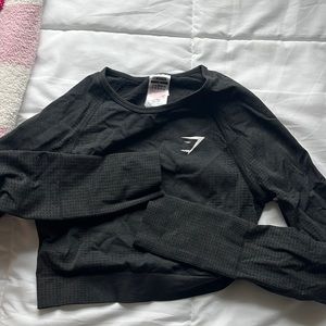gym shark vital seamless 2.0 long sleeve crop top